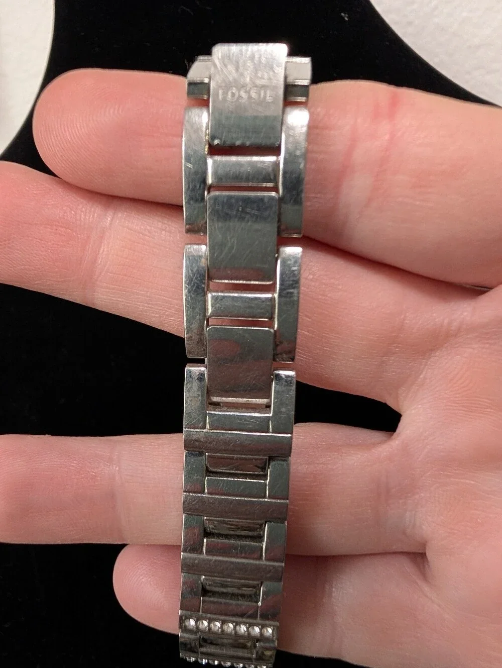 Fossil BQ1604 Spectacle Rhinestone Silver Tone Women's Stainless Steel Watch